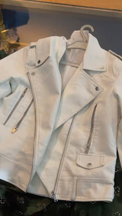 White leather jacket
