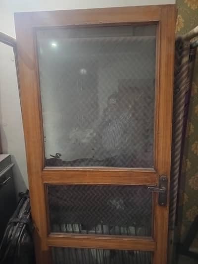 Door made with wood, and glass for sale