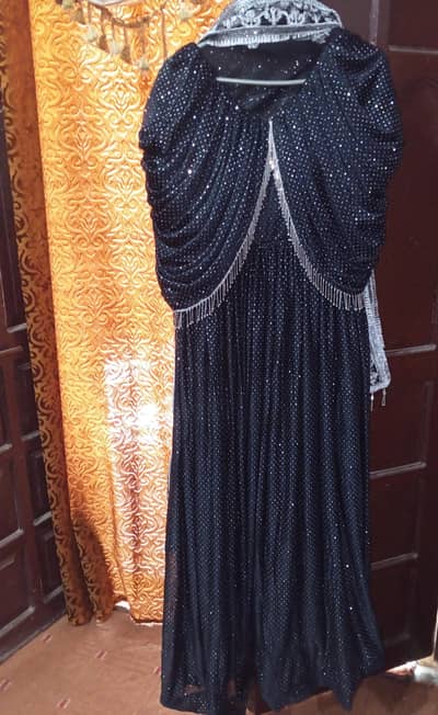 party wear Moonlight western Maxi  dress with duppta