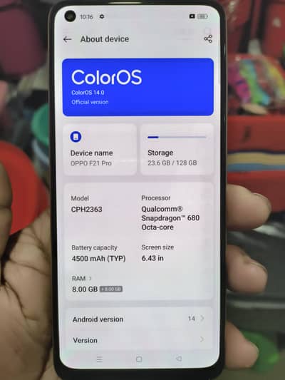 Oppo F21 Pro | 8GB RAM 128GB Storage | Excellent Condition