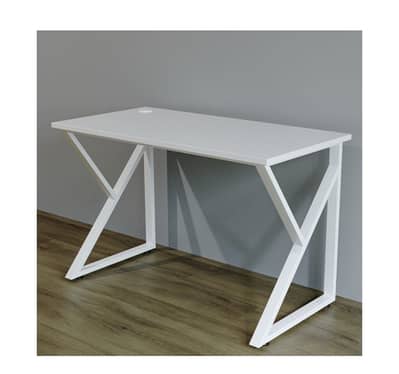 All white study table