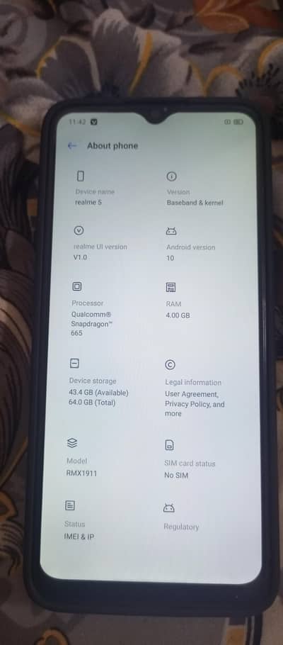Really 5 4/64   665snapdragon   Android version 10 condition 10/10