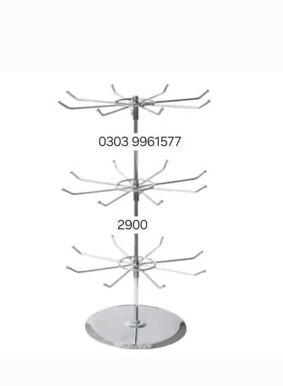 rotatable jewellery keychain stainless steel stand