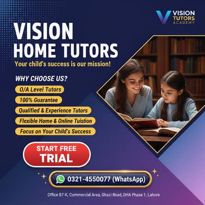 Professional Home & Online Tuition /Male & Female Teachers / Servive