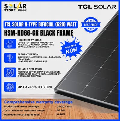 TCL Solar N-type Bificial 615/620W