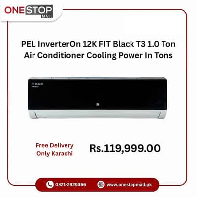 PEL InverterOn 12K FIT Black T3 1.0 Ton Air Conditioner Cooling Power