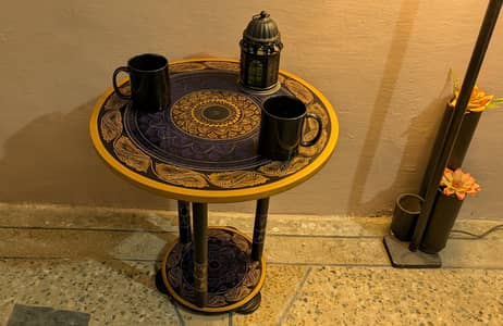 Decorative 3-Leg Artisan coffee/Side Table