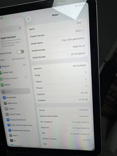 Ipad 10th Gen bypass excellent condition
