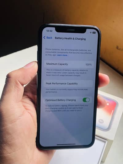 iPhone x 64gb PTA approved with Box black color