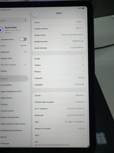 Ipad Air 5th Gen bypass