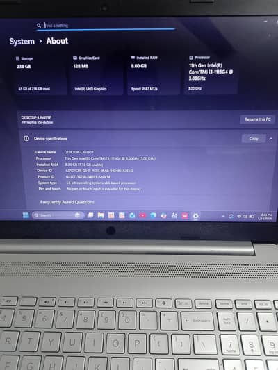HP Laptop for Sale – 11th Gen i3 | 8GB RAM