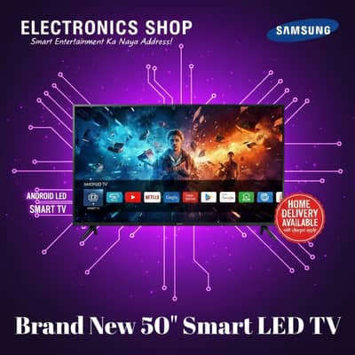 Samsung 50" Smart Android LED TV - 4K Ultra HD,Premium Sound,Brand New