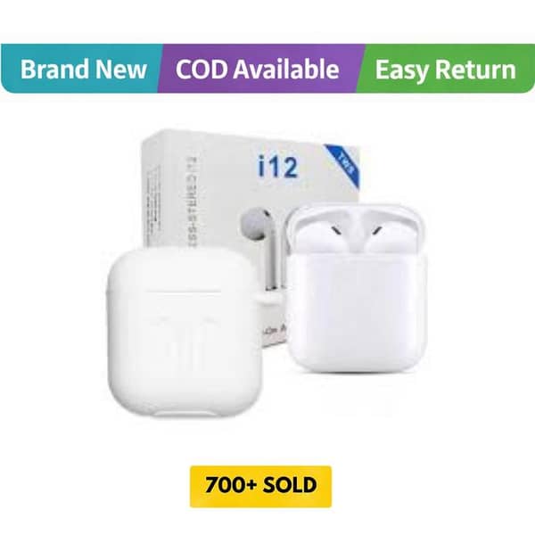 New Airpods Wireless Earbuds High Quality Sound  i12