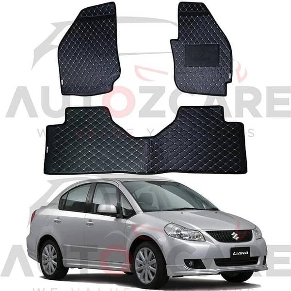 Suzuki Liana Floor Mats ( Flat Style ) 3PCS - Model 2006-2014