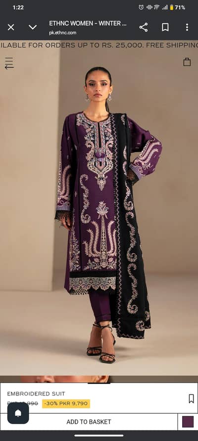 New Ethnic Light weight Khaddar suit (Cotton Slb)