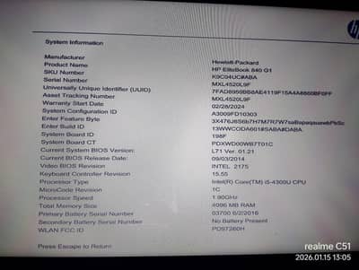 Hp elite book 840 g1