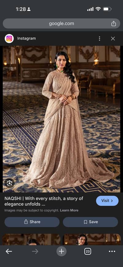 Naqshi lehnga choli best for nikkah engagement