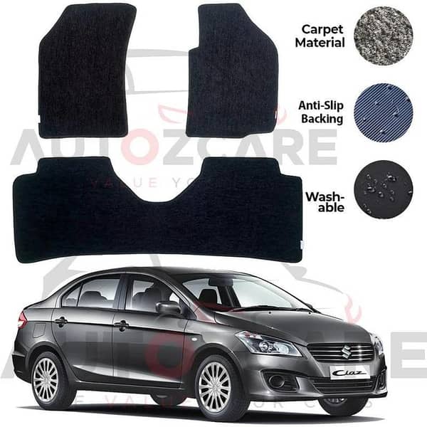 Suzuki Ciaz Genuine Fitting Carpet Floor Mat 3PCS - Model 2017-2020