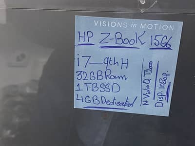 HP ZBook 15 G6 Core i7 9Th Generation