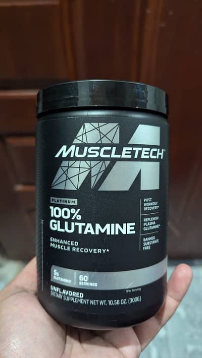 Muscletech Platinum Glutamine | Unflavoured | 60 Servings | Imported