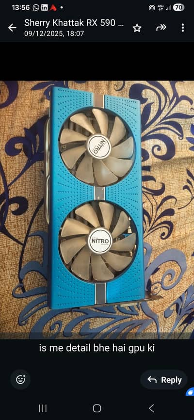 AMD RX590 8 GB graphic card for sale