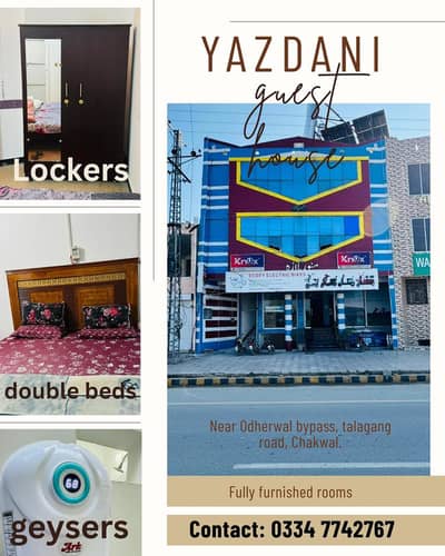 2 Beds stylish rooms | Wifi, parking, geysers, heaters, security |