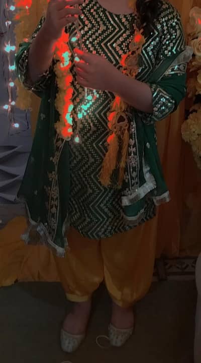 Mehndi dress  stitched