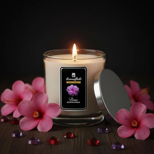 Desire Scented Candle in Glass Jar – Elegant & Masculine Fragrance