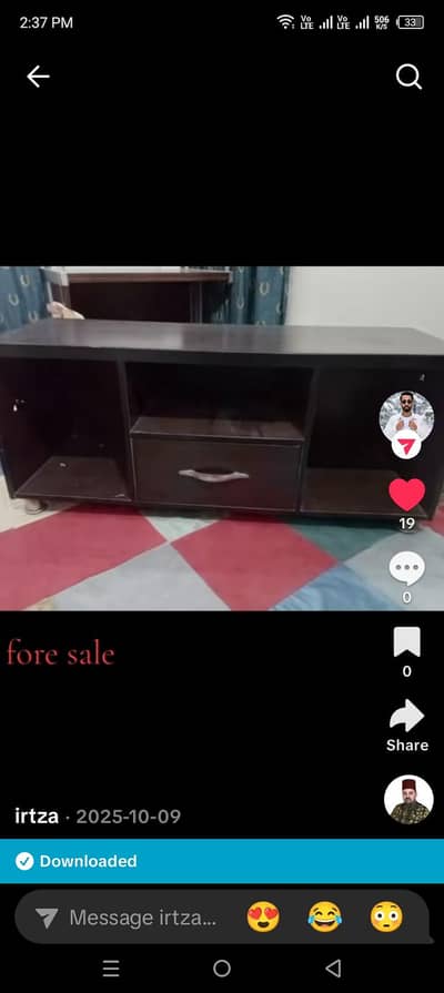 wooden console LCD rack