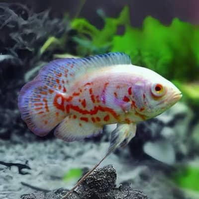 Andrao channa , phantom redtail catfish, oscar , golden arowana