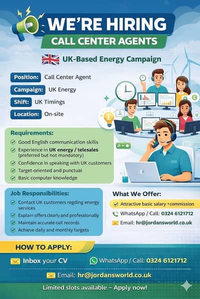 Call Center Agents || UK CSR Jobs || Evening (Male & Female) || Jobs