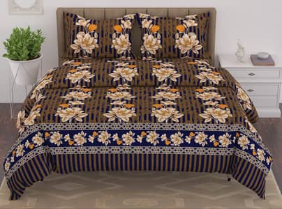 Bed Cover Set (Double) with 2 Pillow Covers | Premium quality