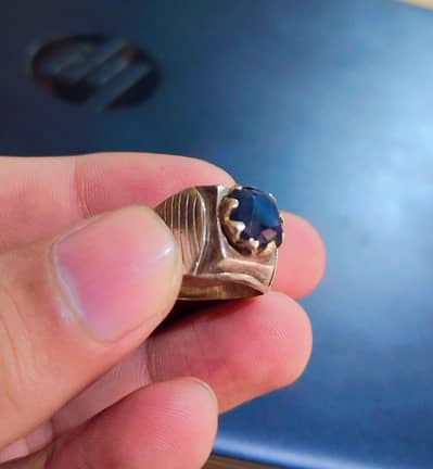 Blue sapphire silver ring