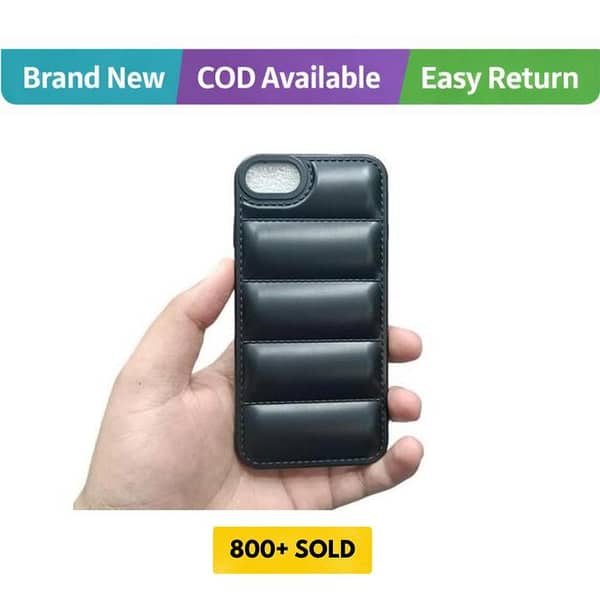 iPhone 6/6s/6G/7/7S/8/8s Soft Puffer Down Jacket Back Cover - Camera Protection Case