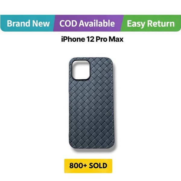 iPhone 12 Pro Max Back Cover Soft Matt Woven Design Protection Phone Case for iPhone 12 Pro Max