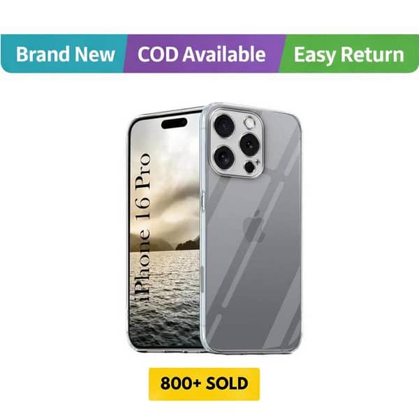 Soft TPU Transparent Back Cover with Dust Plug for iPhone 16 Pro - Shockproof Camera Case