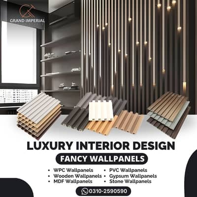 WPC & PVC Wallpanels, wooden panels, stone Wall Luxury Interior Design