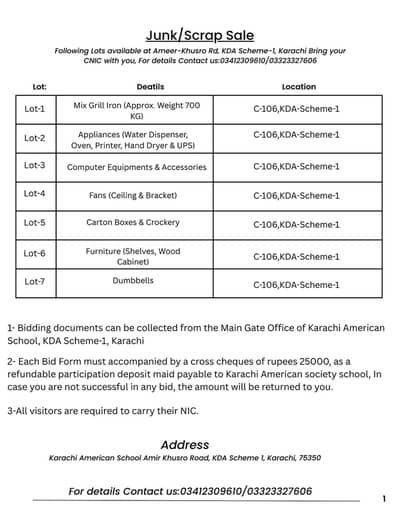 Available Scrap for Sale
