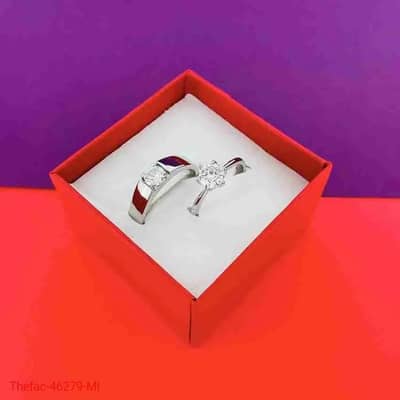 Charm Couple's Ring Sets Silver Plated