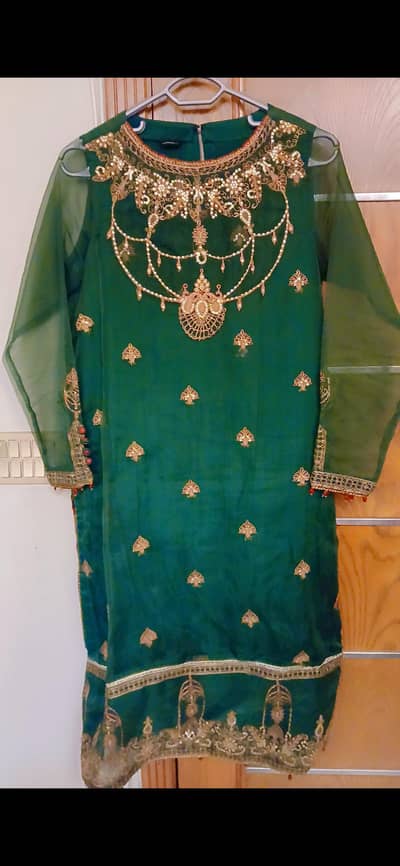 sapphire 2 piece organza party wear