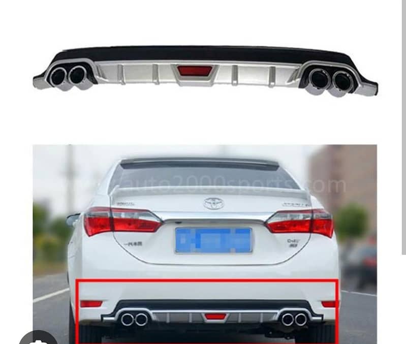 Toyota  Back bumper diffuser 1