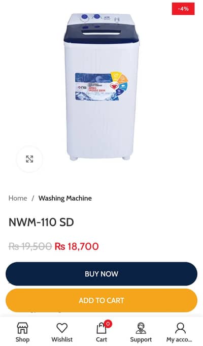 Washing Machine model NWM 110-SD