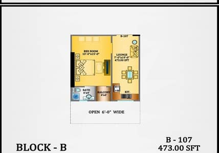 Unoccupied Flat Of 473 Square Feet Is Available For sale In Gizri