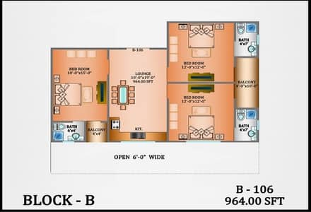 964 Square Feet Flat In Only Rs. 9500000
