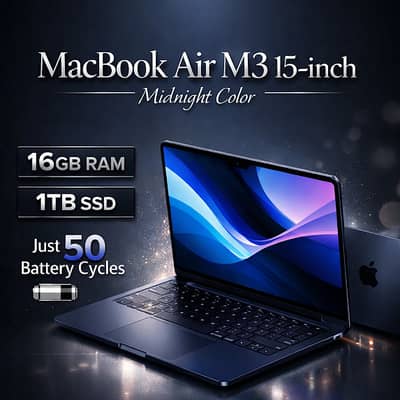 Apple Macbook Air M3 15 inches in 1TB SSD 2024 Model Like Brand New