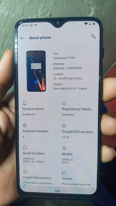 OnePlus 6T online approved 8/128gb