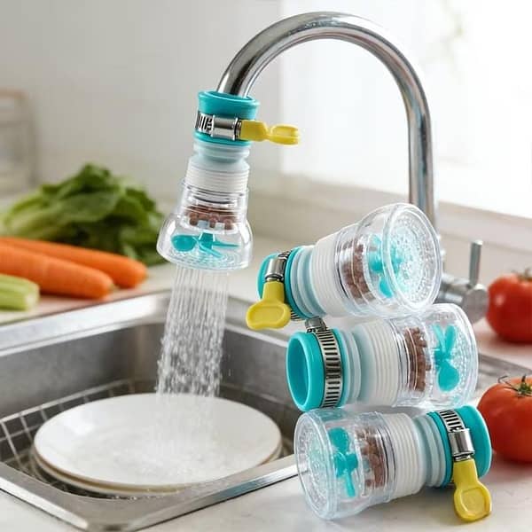 360° Rotating Kitchen Faucet with Sprayer and Water-Saving Filter Suitable for Efficient Cleaning, Perfect for Sinks and Countertops, Water-Saving Faucet