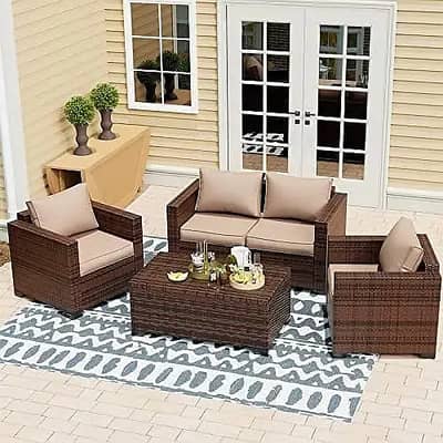 5 seater rattan sofa set/UPVC Chair/Garden furniture/outdoor sofa set