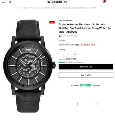 EMPORIO ARMANI Skelton Watch ⌚