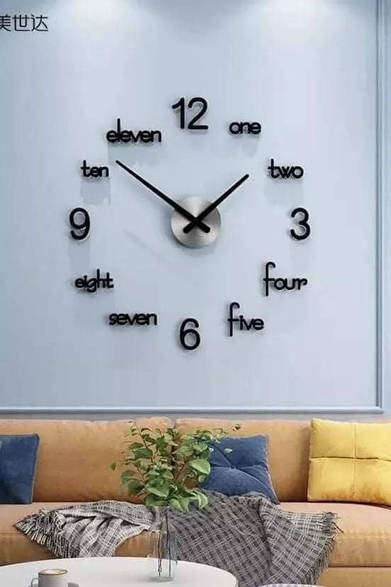 3D wall clock 6